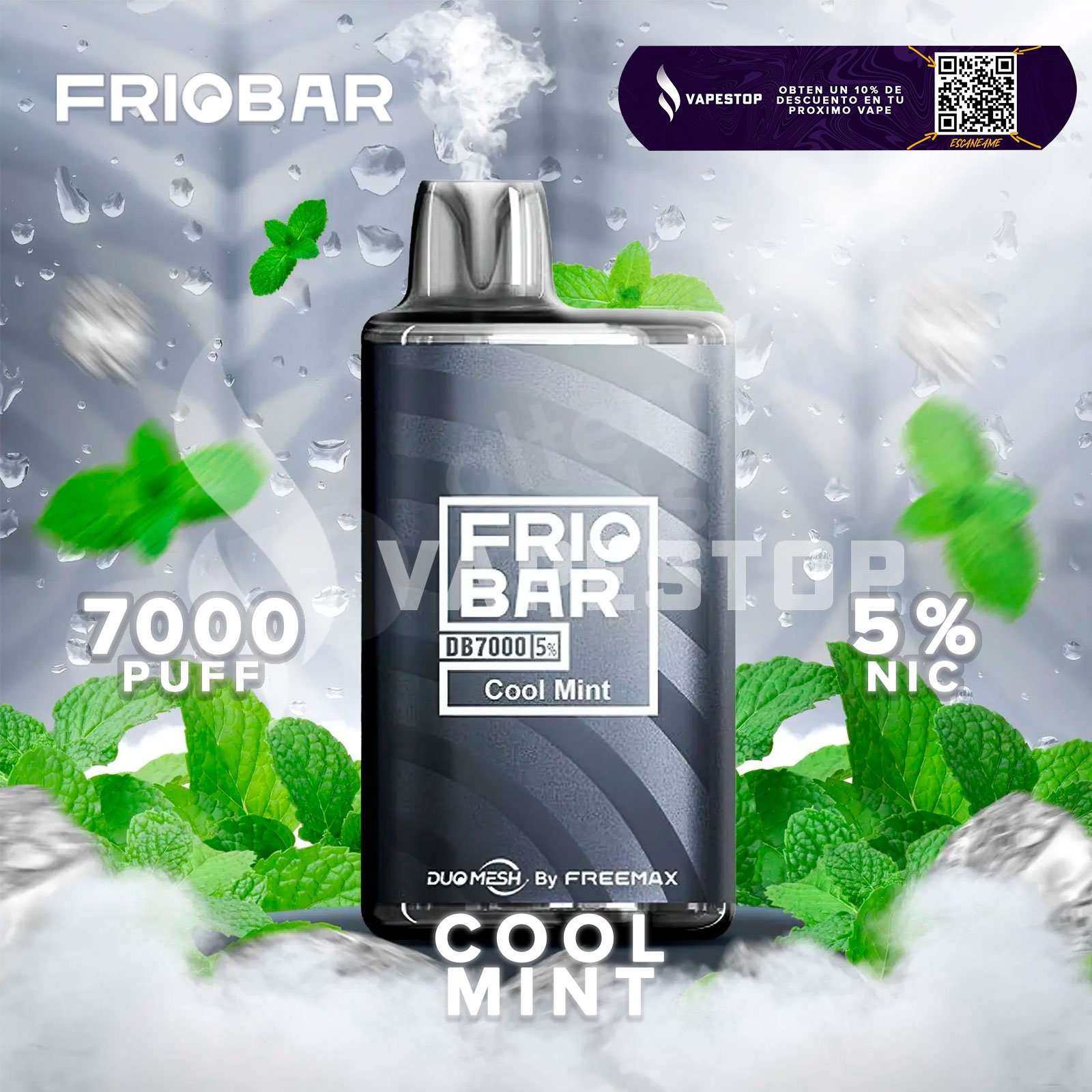 Friobar DB 7000 Puffs Dispositivo de vape desechable recargable – 5%
